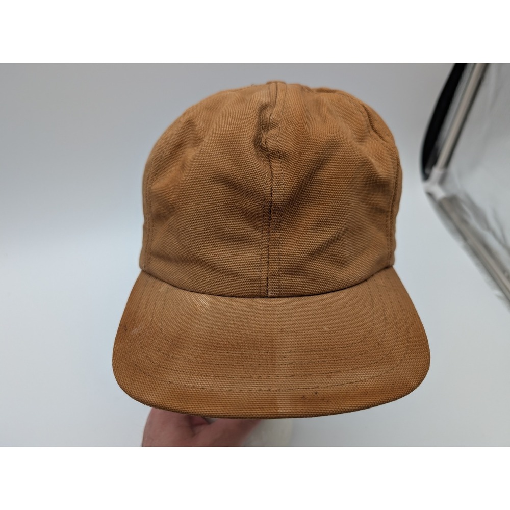 Vintage Brown Canvas Insulated Work Cap 3M Thinsulate Ear Flaps Hat